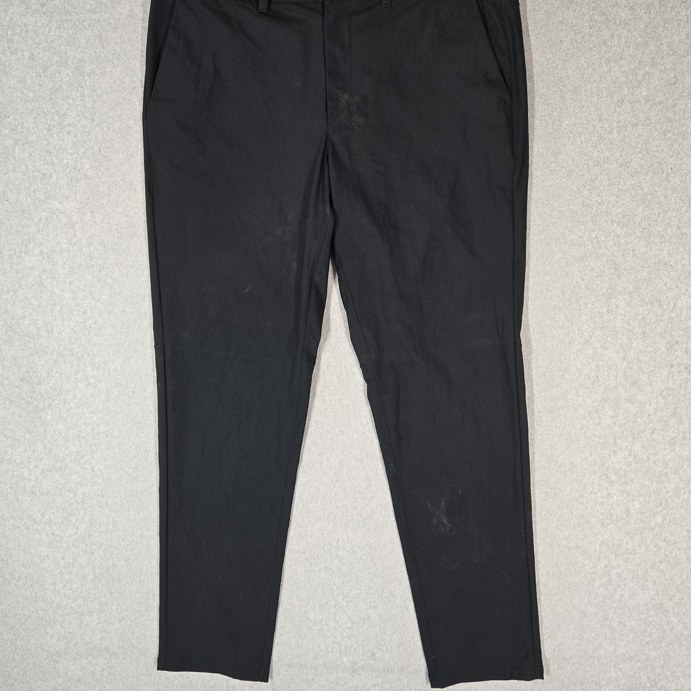 CRZ YOGA Men Pants 38 Black All Day Comfy Golf Chino 33" Inseam Stretch